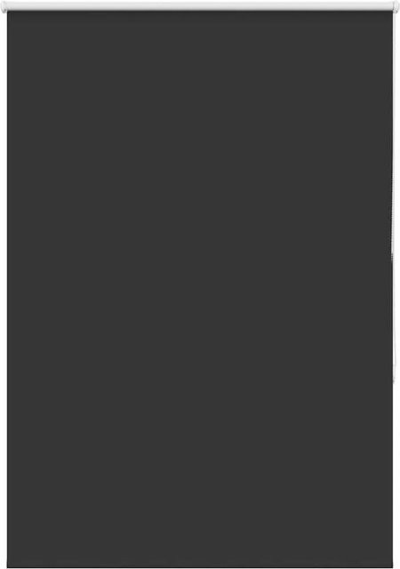 vidaXL Verdunkelungsrollo Schwarz aus Polyester, B: 100 cm, H: 130 cm - Bild 1
