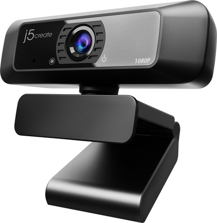j5create JVCU100-N USB HD Webcam mit 360 Grad Rotation, Full HD 1080p, 2,07 MP, 30 fps