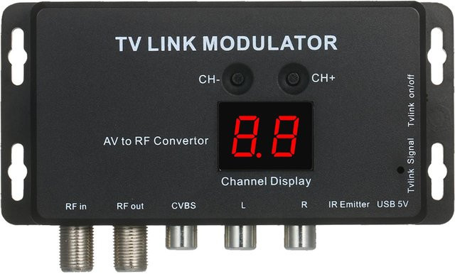 TVLINK Modulator AV-zu-RF-Konverter und IR-Extender in Schwarz - Bild 1