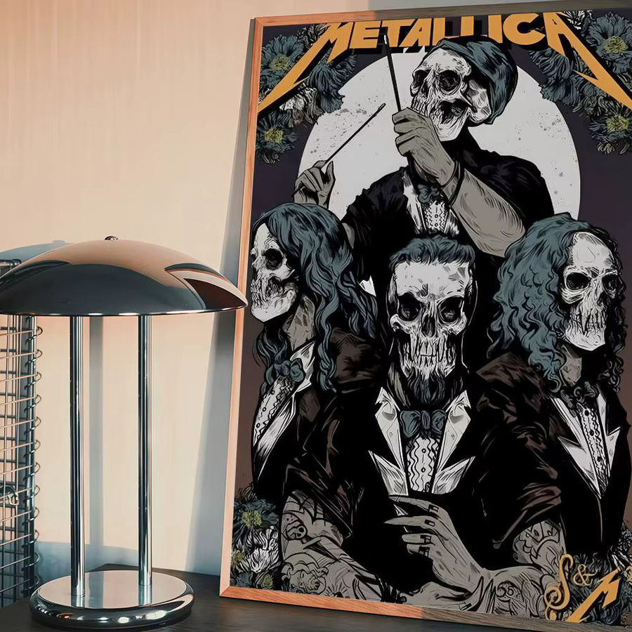 Retro Metallica Film Sticky Poster aus Kraftpapier, Mehrfarbig, B/H: 10 x 15 cm - Bild 5