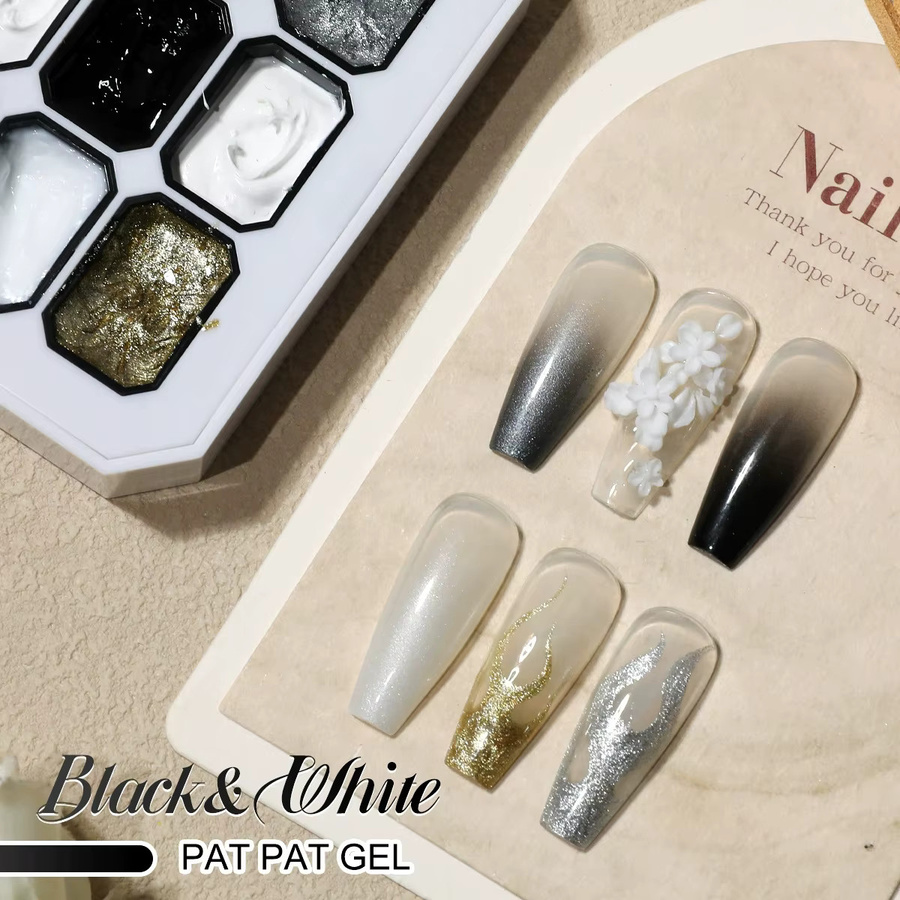 Nagellack, Schwarz-Weiß, Glänzend - Bild 5