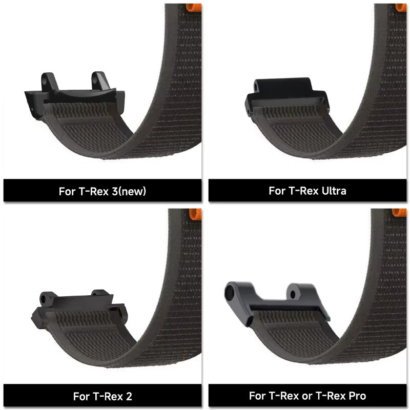 CAOWTAN Uhrenarmband Nylon, Schwarz, Amazfit T-Rex 3/2/Pro/Ultra - Bild 6