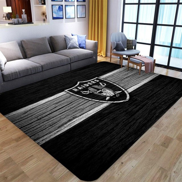 Dekorative Oakland Raiders Fußmatte von new Yunheng, rechteckig, schwarz, B/T: 120 x 100 cm - Bild 1