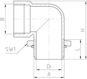 Jacob Winkel M20x1,5 Zinkdruckguss vernickelt 21.620 M - Bild 1