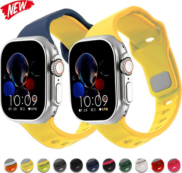 CAOWTAN Uhrenarmband Silikon, Bunt, Unisex, für Apple Watch - Bild 1