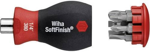 Wiha Stubby-Schraubendreher mit magnetischem Bit-Magazin und 6 Torx-Bits in Rot-Schwarz - Bild 4