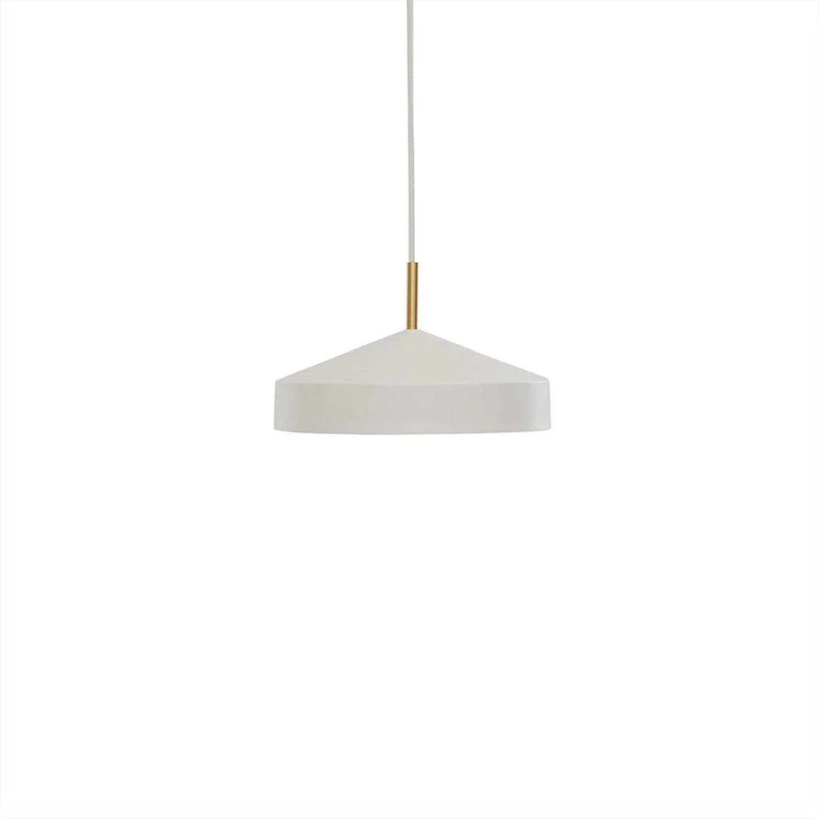 Oyoy Hatto Pendelleuchte aus Metall in Weiß und Messing, Höhe: 30 cm - Bild 1