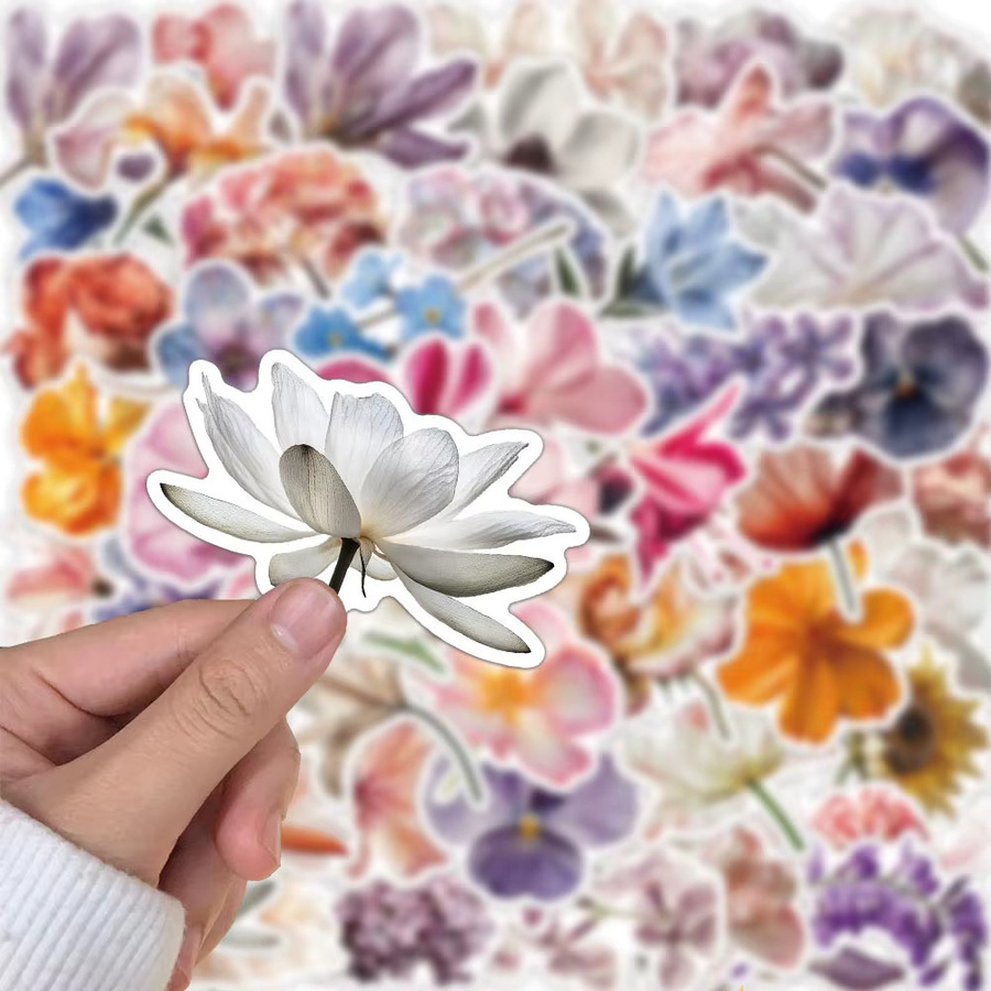 Charile Blumen- und Pflanzen-Cartoon-Aufkleber, multicolor, 10-teiliges Set - Bild 2