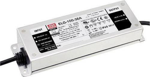 MEAN WELL MW ELG-100-48A-3Y LED-Treiber, IP65 LED-Trafo in Silber, 96W, 1 - 2A, 43.2 - 52.8 V/DC einstellbar - Bild 1