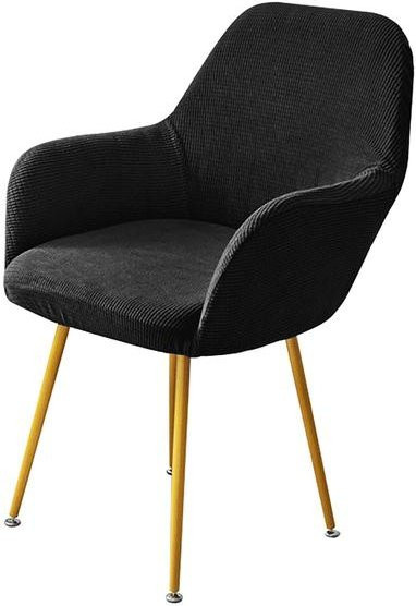 Leorate Stretch Sesselüberzug für Armlehnenstühle, Schwarz, Anti-Slip und elastisch - Bild 1