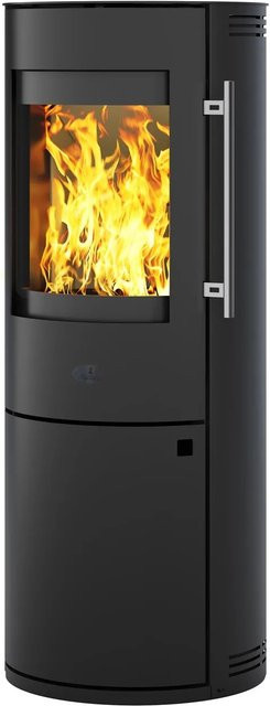 Kleining Kaminofen Lugano aus Stahl in Schwarz mit 6 kW Leistung und Automatik - Bild 1