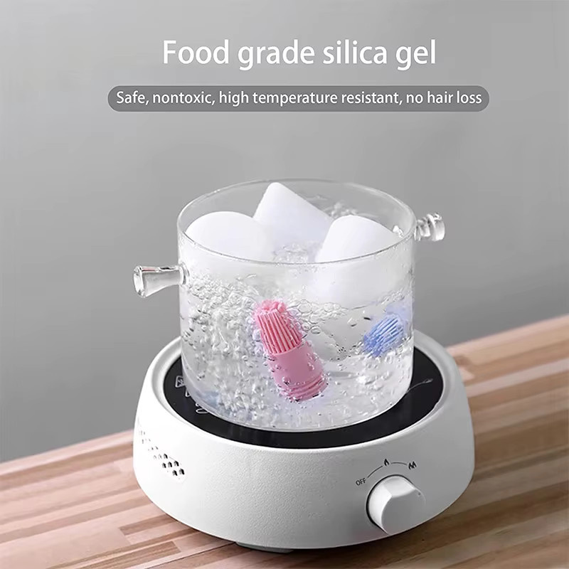 Venlohome 2er-Set Silikon Ölflasche mit Pinsel in Pink, hitzebeständiger Gebäckpinsel für Küche, Backen und BBQ - Bild 2