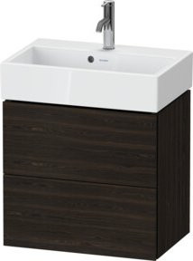 Duravit Waschtischunterschrank Compact L-Cube in Nussbaum gebürstet, Wandmontage, B/T/H: 58,4 x 39,1 x 54,4 cm - Bild 1