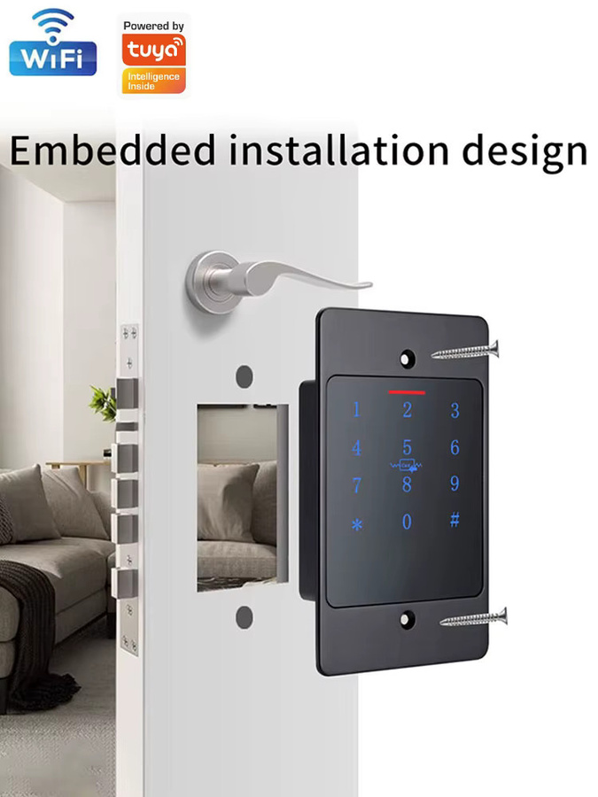 LUCKING DOOR H5/HF5 WLAN RFID-Türöffner mit Metalltastatur in Schwarz, Tuya App-kompatibler Standalone Wiegand Passwort-Controller - Bild 5