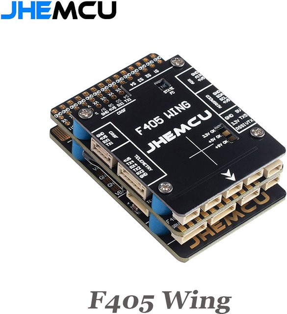 Jhemcu F405 Wing INAV Flugcontroller mit Barometer, Gyroskop, OSD und Blackbox in Schwarz für RC-Flugzeuge und Starrflügel - Bild 1