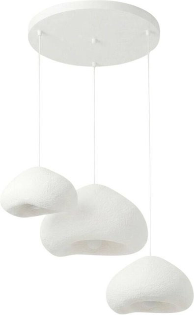Opviq Pendelleuchte weiß aus Glas und Metall mit 3 E27 Fassungen, B/T/H: 82 x 82 x 115 cm - Bild 1