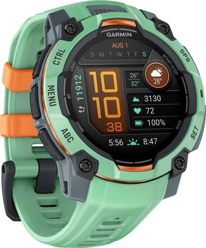 Garmin Instinct 3 AMOLED Multisport-Smartwatch 45mm Twilight/Neo Tropic Green mit GPS und Herzfrequenzmessung - Bild 2