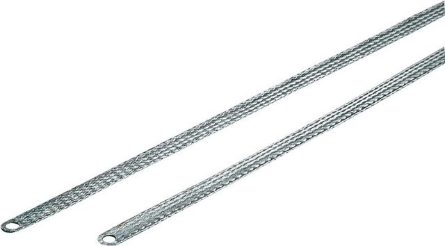 Rittal Erdungsband Flachband-Erder SZ 2412.210 aus Messing in Silber, 10 Stück - Bild 2