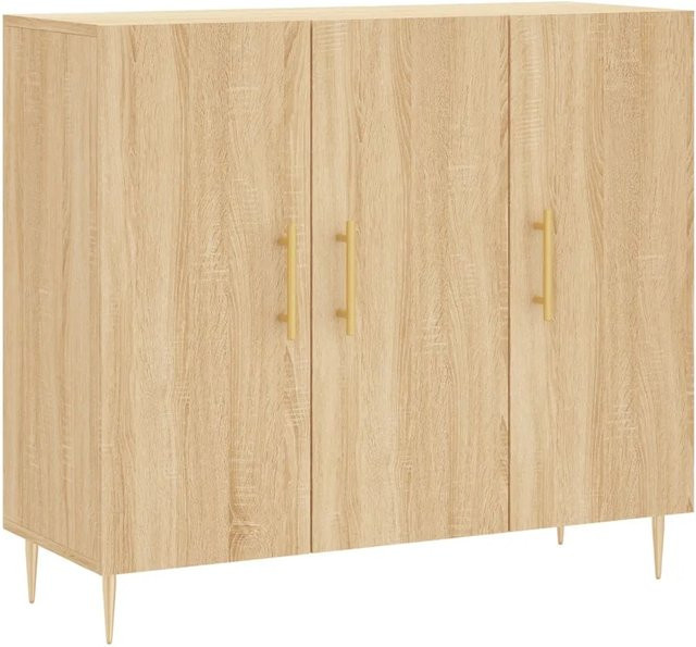 vidaXL Sideboard Schrank modern in Sonoma Eiche, B/T/H: 90 x 34 x 80 cm - Bild 1