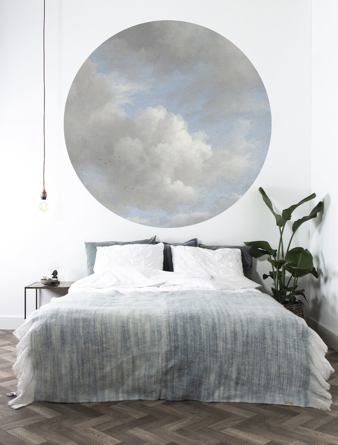 KEK Amsterdam Wandbild Mural Golden Age Clouds 2 Circle, Rund, Multicolor, Durchmesser: 190 cm - Bild 1