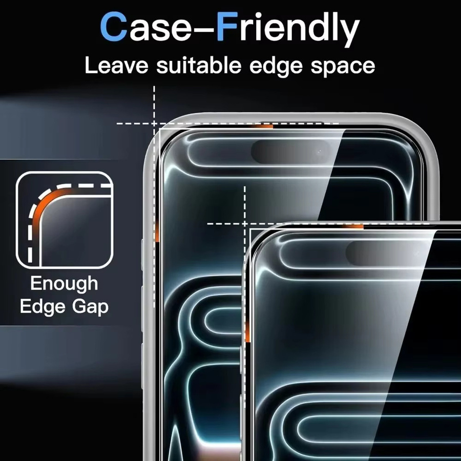 ZMZE 3er-Pack Displayschutzfolie aus Glas für iPhone 11 bis iPhone 17 Pro Max, transparent, staubfreie Installation - Bild 4