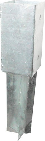 Connex Bodenhülse aus verzinktem Stahl in Silber/Grau, B/L: 91 x 350 mm - Bild 1
