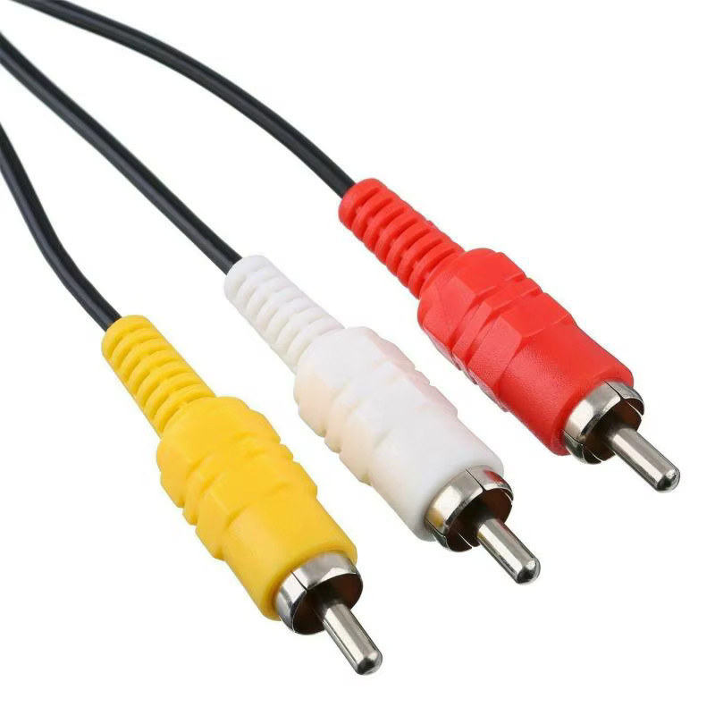 JCD Audio Video AV Kabel mit 3 RCA Steckern aus Kupferdraht für PS1, PS2 und PS3 Konsolen, Länge: 1,8 m, Multicolor - Bild 2