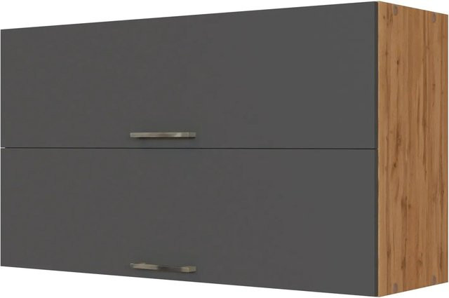 Held Möbel Küchen-Klapphängeschrank Sorrento in Anthrazit und Wotan Eiche, B/T/H: 100 x 57 x 34 cm - Bild 1
