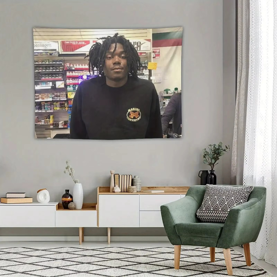 LUCKI Rapper Wandteppich im amerikanischen Stil, ästhetische Wanddekoration in Multicolour, Breite: 60 cm, Höhe: 40 cm - Bild 2
