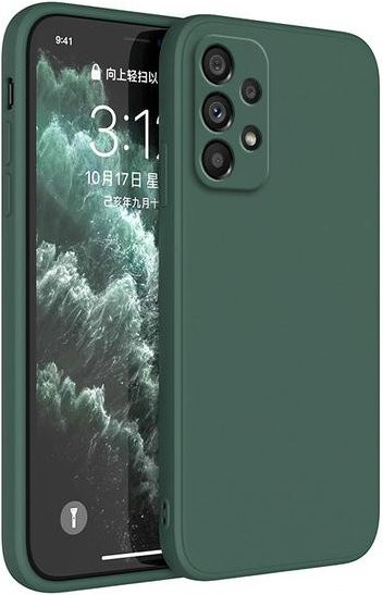 Flüssigsilikon-Telefonhülle für Samsung Galaxy A32 (4G) in Dunkelgrün - Bild 1