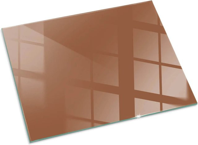 Tulup Funkenschutzplatte aus Glas für Kamin und Öfen, Braun, B/H: 80 x 60 cm - Bild 1