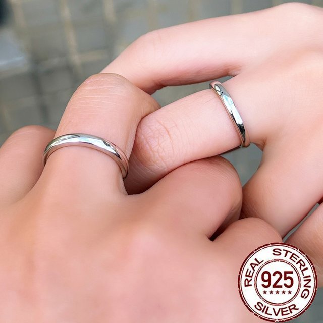 CWWZircons Paarring, 925 Silber, Zirkonia, Unisex - Bild 1