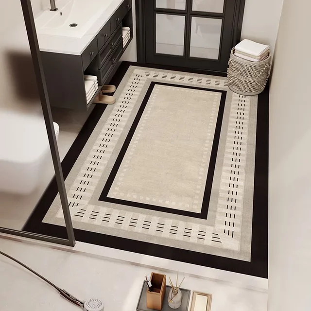 Saugfähige und rutschfeste Badezimmer Matte von facaishu in Nature, rechteckig, Breite: 75 cm, Tiefe: 45 cm - Bild 1