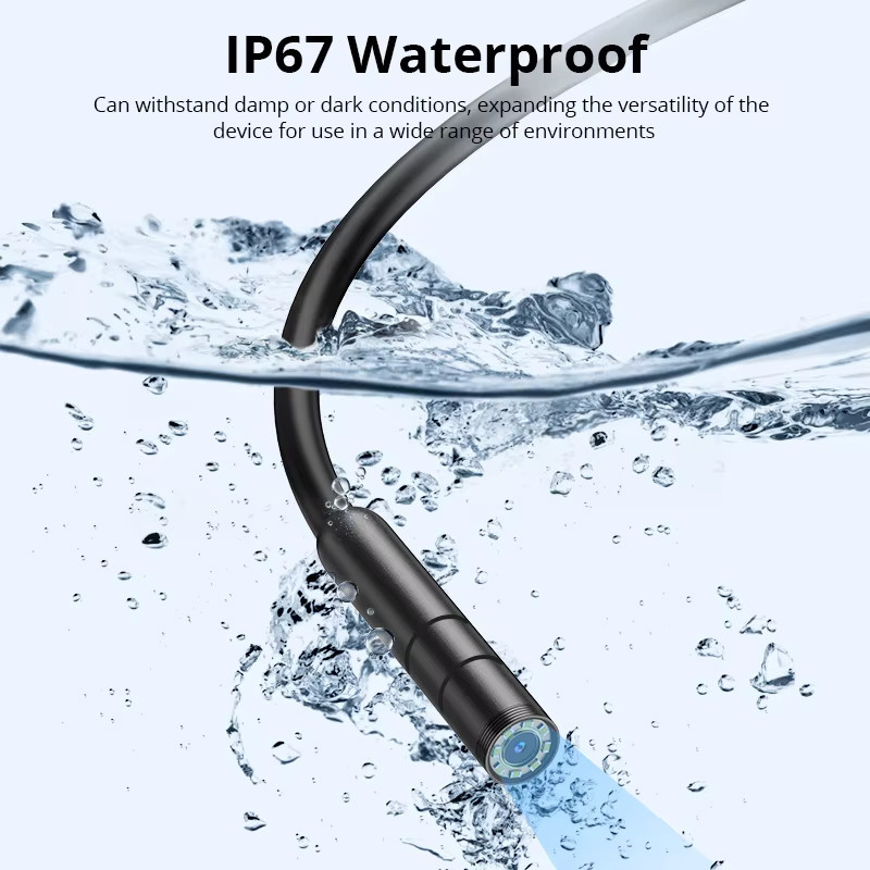 KERUI 2MP Endoskopkamera mit 4,3 Zoll IPS-Bildschirm, Dual- und Einzelobjektiv, wasserdichte Kamera für die Rohrinspektion und Autoreparatur in Schwarz - Bild 3