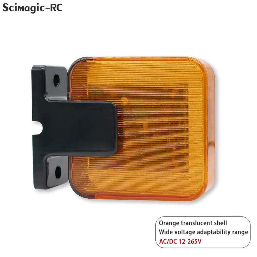 Scimagic-RC LED-Blitz-Alarmlampe für den Außenbereich aus ABS-Kunststoff in Gelb-Orange mit Breitspannung AC/DC 12V 24V 36V 110V 220V - Bild 3