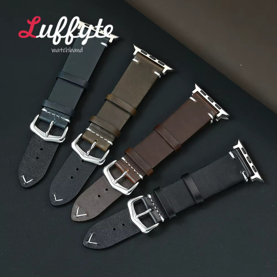 Luffyte Uhrenarmband Leder, Vintage, Unisex - Bild 1