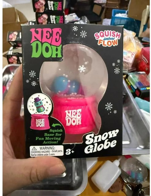 NeeDoh Squish Flow Schneekugel Crunch Crunch, Knetspielzeug, gray - Bild 1