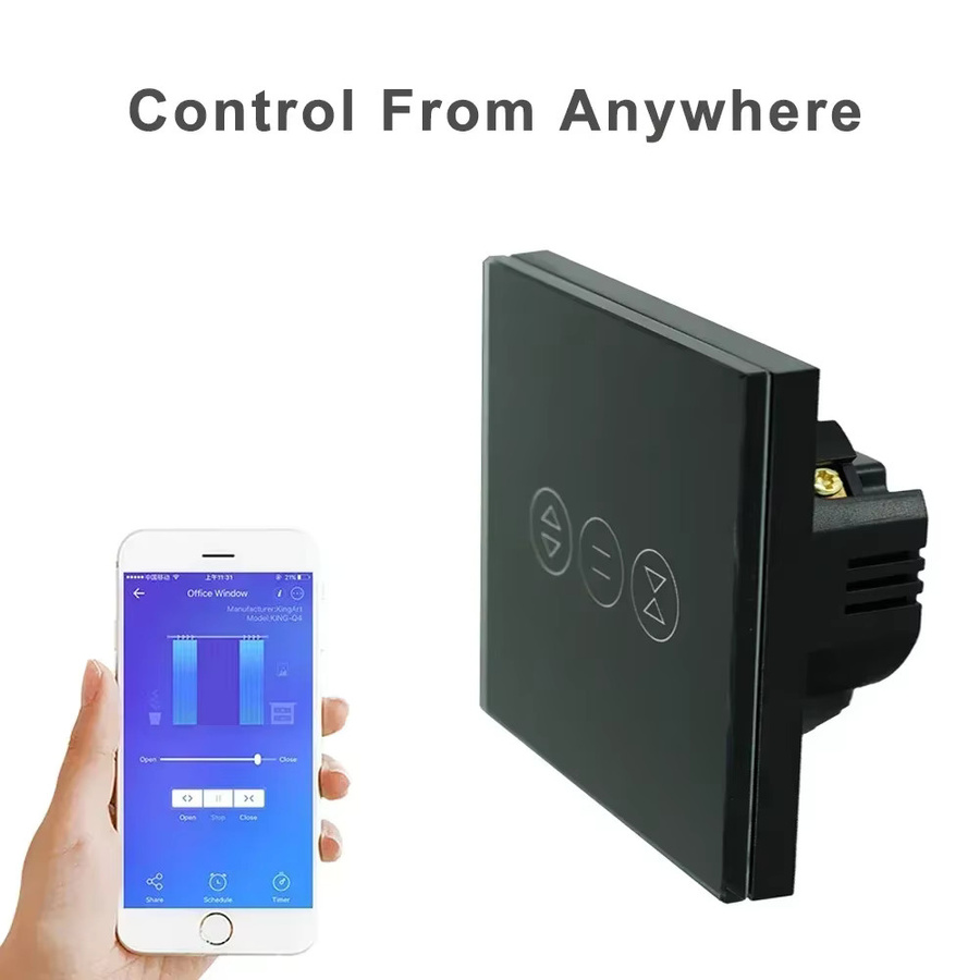 TNCE WLAN Smart Touch Vorhangschalter und Rolladenmotor-Schalter in Weiß, kompatibel mit Tuya Smart Life App, Alexa und Google Home - Bild 3