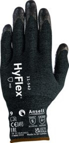 Ansell HyFlex 11-542 Nitril-Handschuhe in Schwarz, Größe 8 - Bild 1