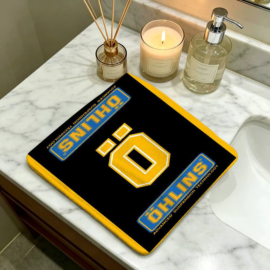 O-Ohlins Polyester-Baumwoll-Handtuch mit Aufhängeschlaufe, schnelltrocknend für Küche und Bad, Grafik-Design, Breite: 30,0 cm, Höhe: 25,0 cm - Bild 3