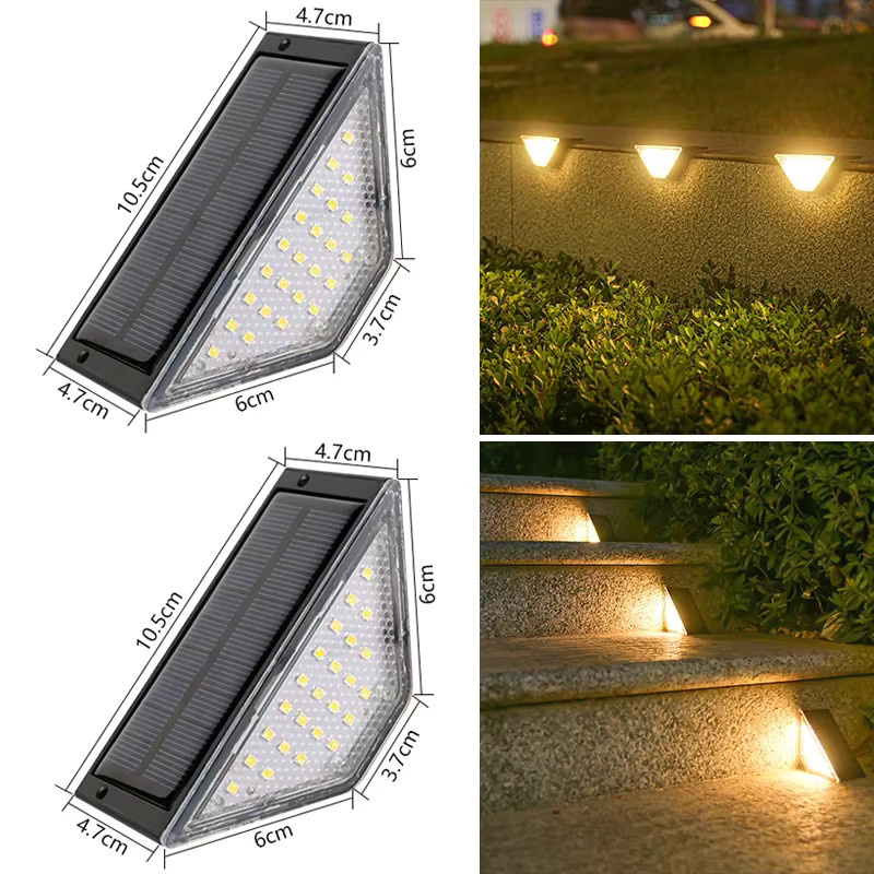 XIWANGFIRE Solar-Treppenleuchte LED in Schwarz, IP67 wasserdichte Außenstufenbeleuchtung für Garten und Terrasse, warmweißes Licht, rechteckig, Einbauleuchte - Bild 7