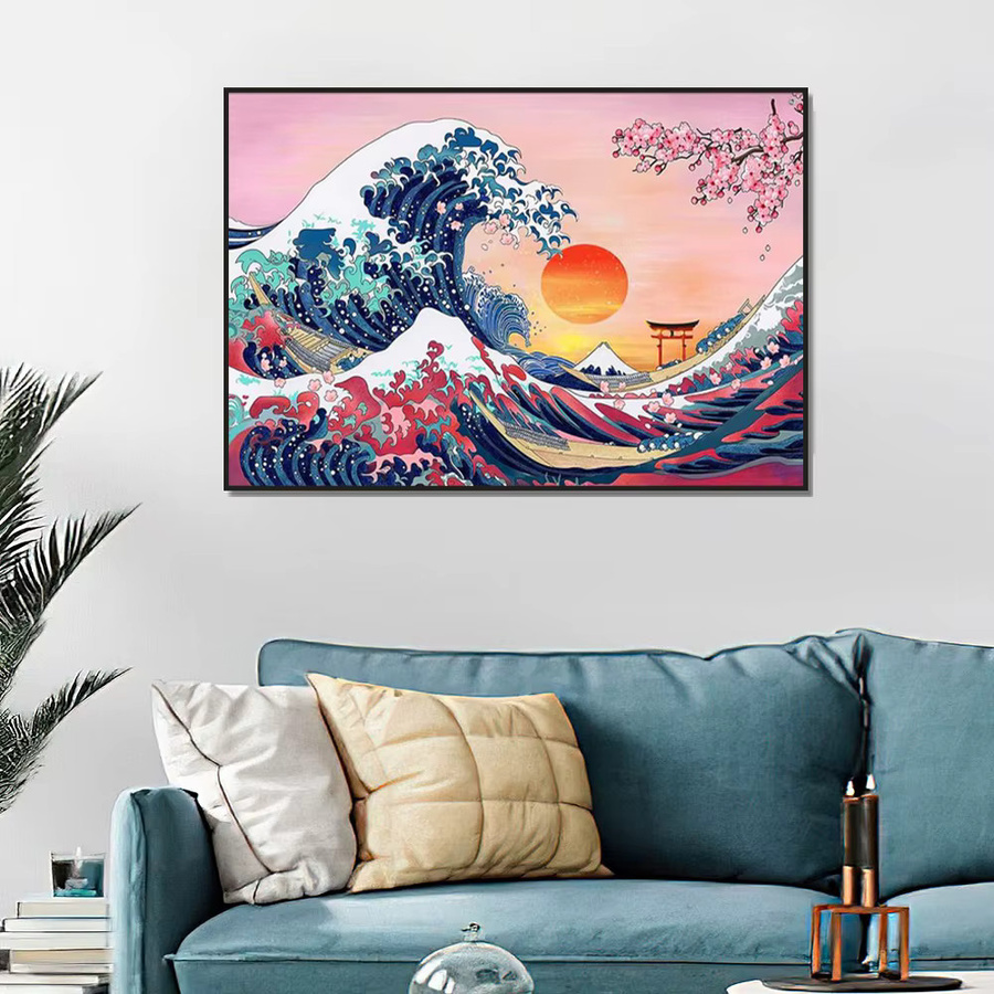 YUTTEE DIY Diamantmalerei Japanische Große Welle Landschaft Mosaik Stickerei Set für Erwachsene, Mehrfarbig - Bild 2