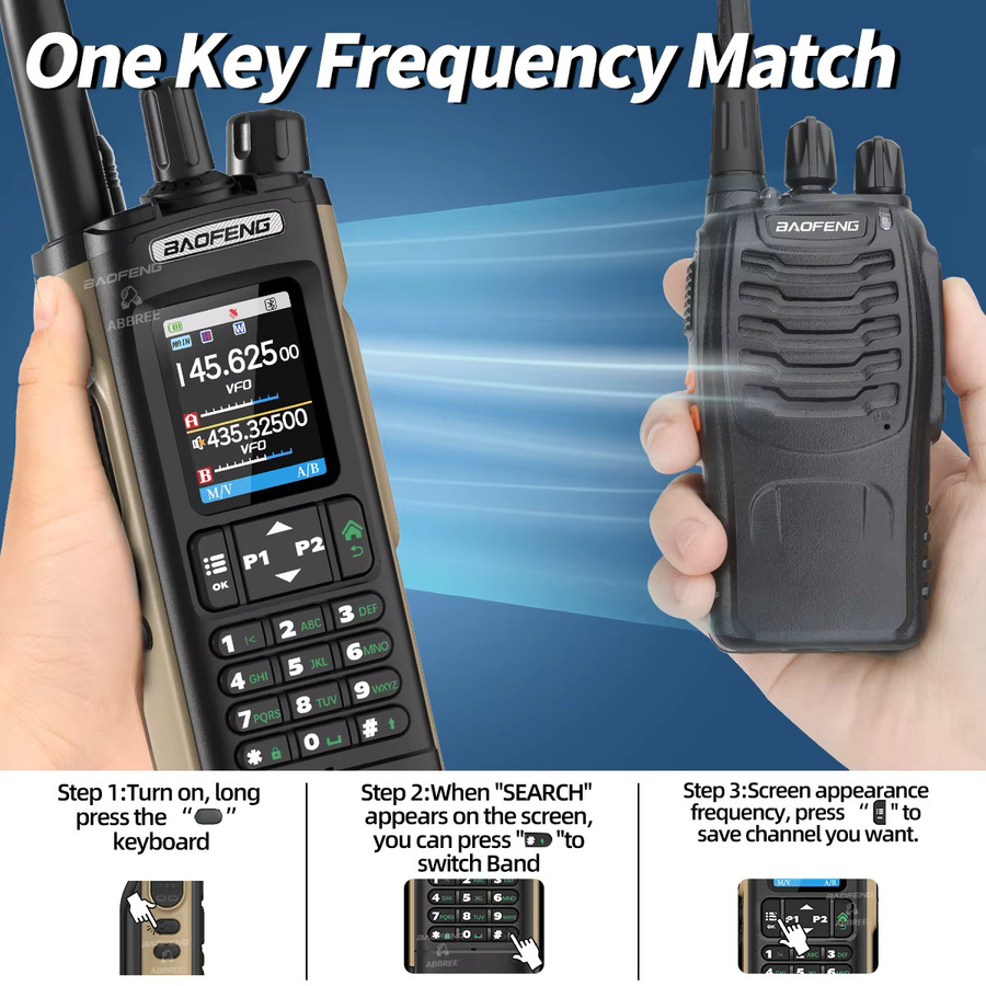 Baofeng UV-32 GPS Walkie Talkie mit Bluetooth und 1000 Kanälen in Schwarz - Bild 5