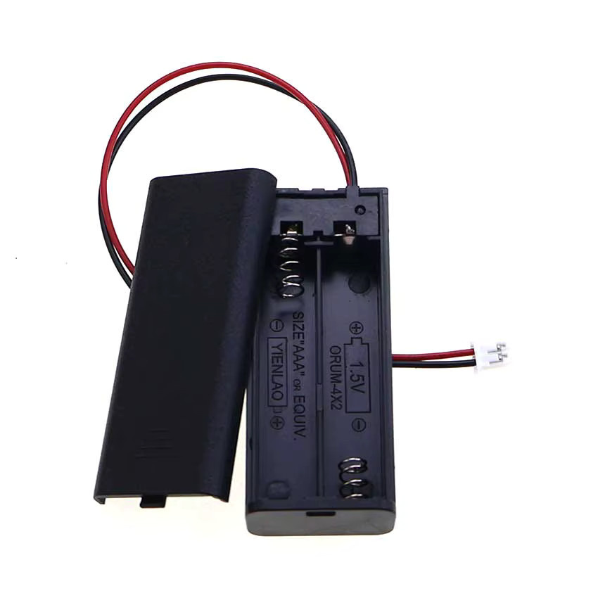 JCD 2-Slot AAA-Batteriehalter in Schwarz mit PH2.0 XH2.54 Dupont SM Steckern und Schalter - Bild 2