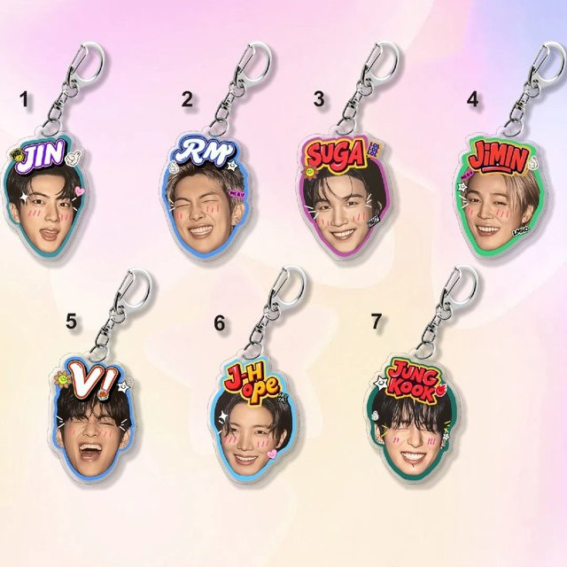 Bandai BTS Bangtan Boys Arirang Jung Kook Charms Jimin V Acryl-Figuren Display Schlüsselanhänger Accessoires - Bild 1