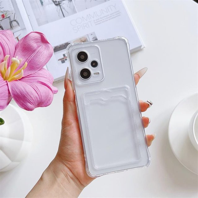 Transparente TPU-Schutzhülle mit Kartensteckplatz für Xiaomi Redmi Note und Poco Modelle - Bild 1