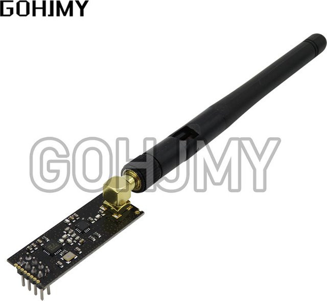 GOHJMY NRF24L01+PA+LNA 2,4G-Funkmodul mit Antenne in Schwarz für eine Reichweite von 1100 Metern - Bild 1