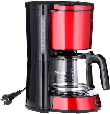 Severin KA 4817 Filterkaffeemaschine in Rot Metallic und Schwarz mit 1,25 l Fassungsvermögen - Bild 2
