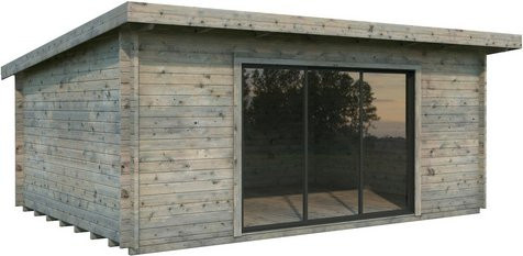 Palmako Gartenhaus Lea Slide aus Fichtenholz in Grau mit Pultdach, B/T/H: 530 x 380 x 249 cm - Bild 3