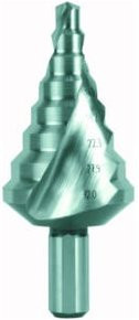 RUKO HSS Stufenbohrer in Silber mit Kreuzanschliff und Spiralnut - Bild 1